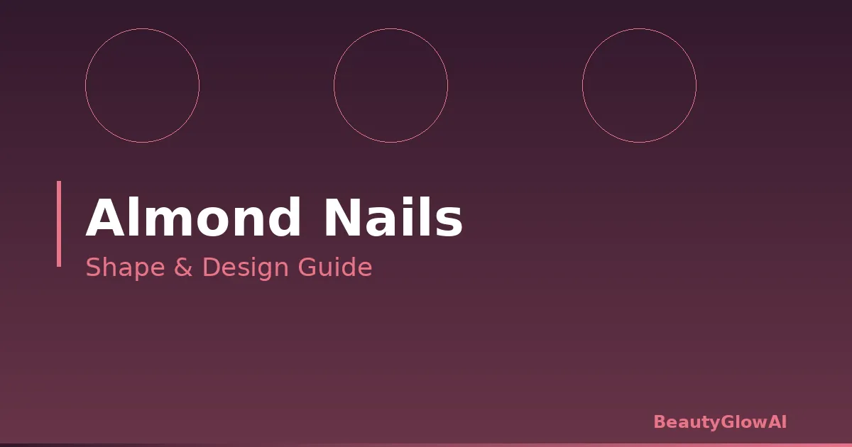 Beautiful almond-shaped nails in various colors and designs