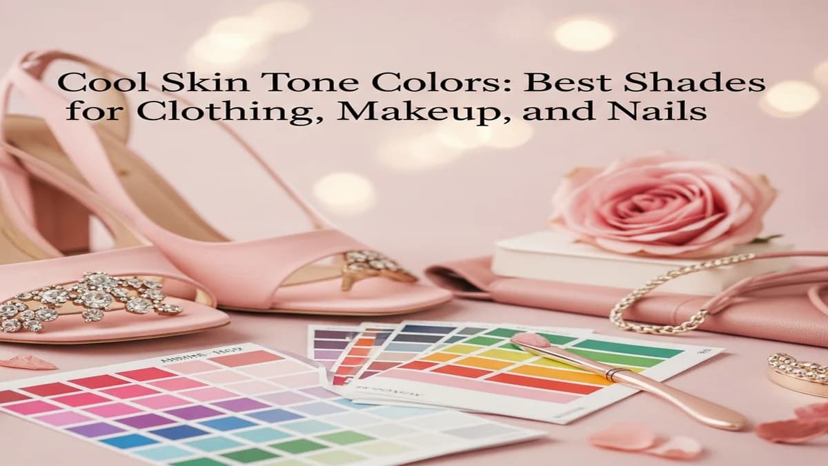Cool skin tone color palette showing flattering shades of blue, purple, pink, and grey